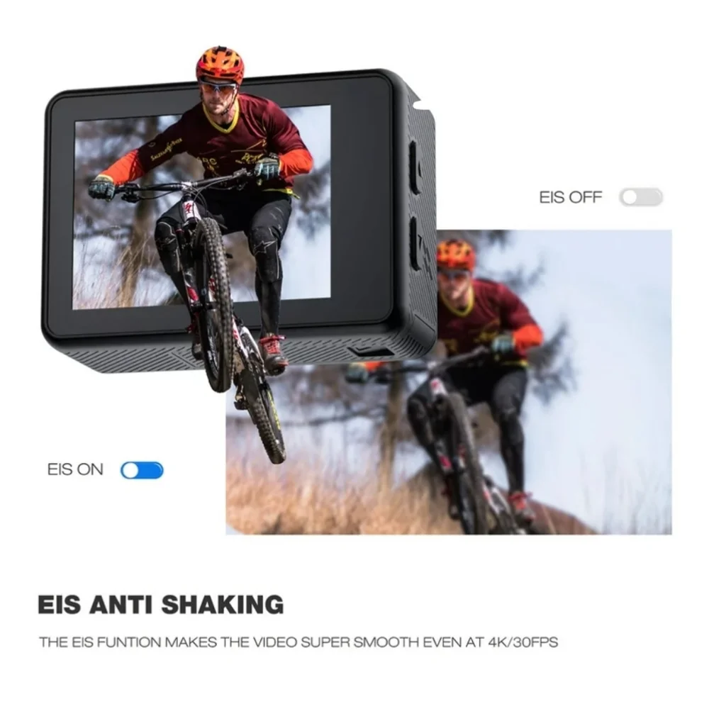 CAMPARK 4K/30FPS Dual Color Screen Action Camera 24MP Ultra HD Wifi Underwater